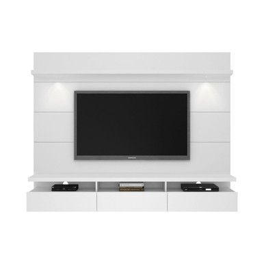 Manhattan Comfort Cabrini 2.2 Floating Wall Theater Entertainment Center In Maple Cream And Off White -  0810025595586