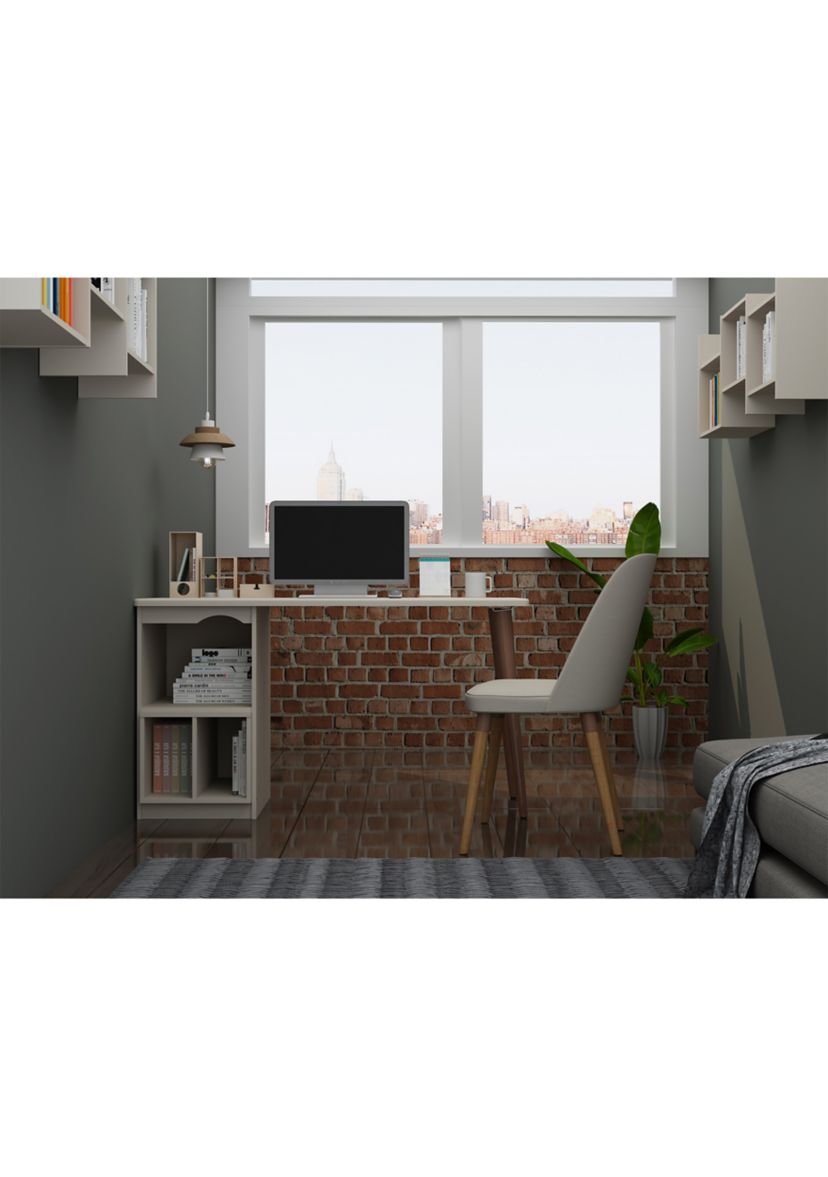 Hampton 53.54" Home Office Desk in Off White