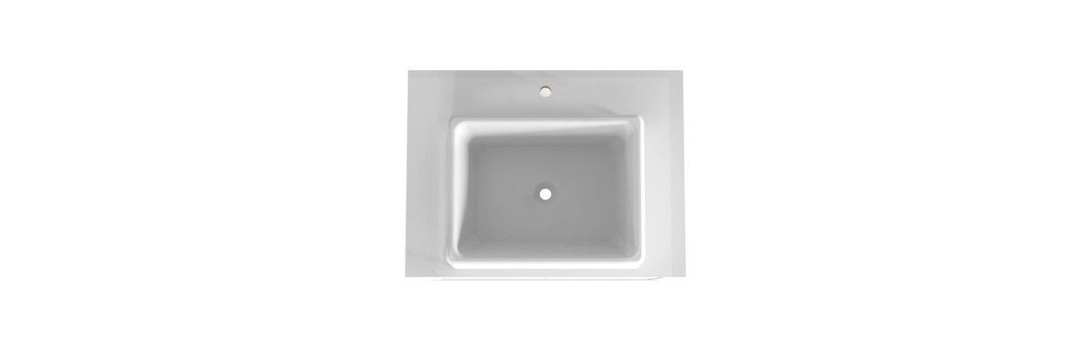 Liberty Floating 23.62" Bathroom Vanity Sink in Rustic Brown and White