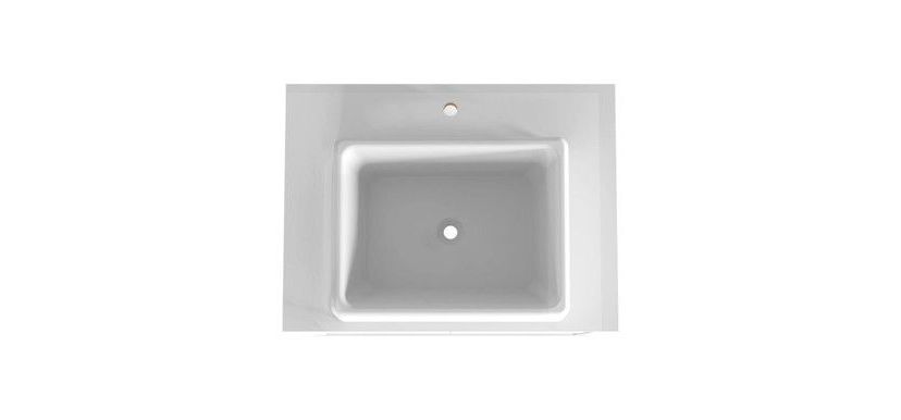 Liberty Floating 23.62" Bathroom Vanity Sink in Rustic Brown and White