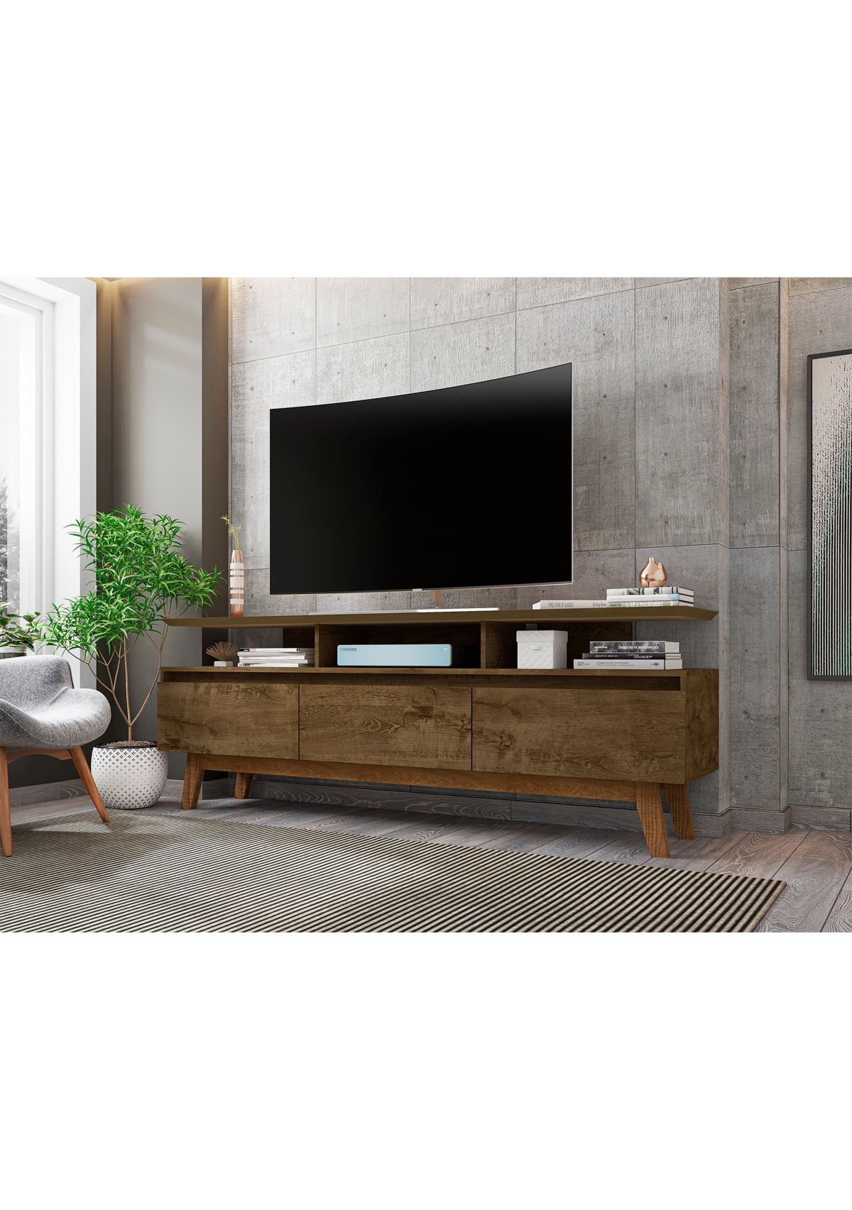 Yonkers 70.86" TV Stand in White