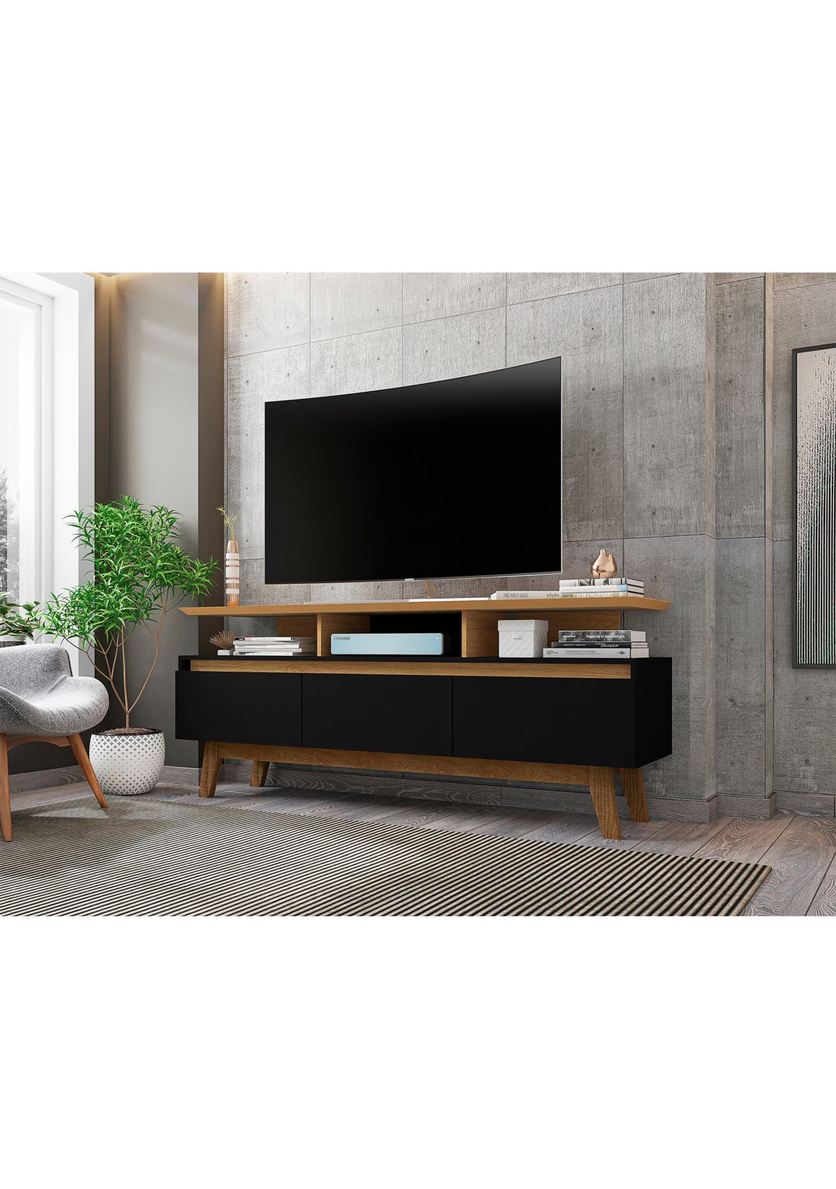 Yonkers 62.99" TV Stand in White