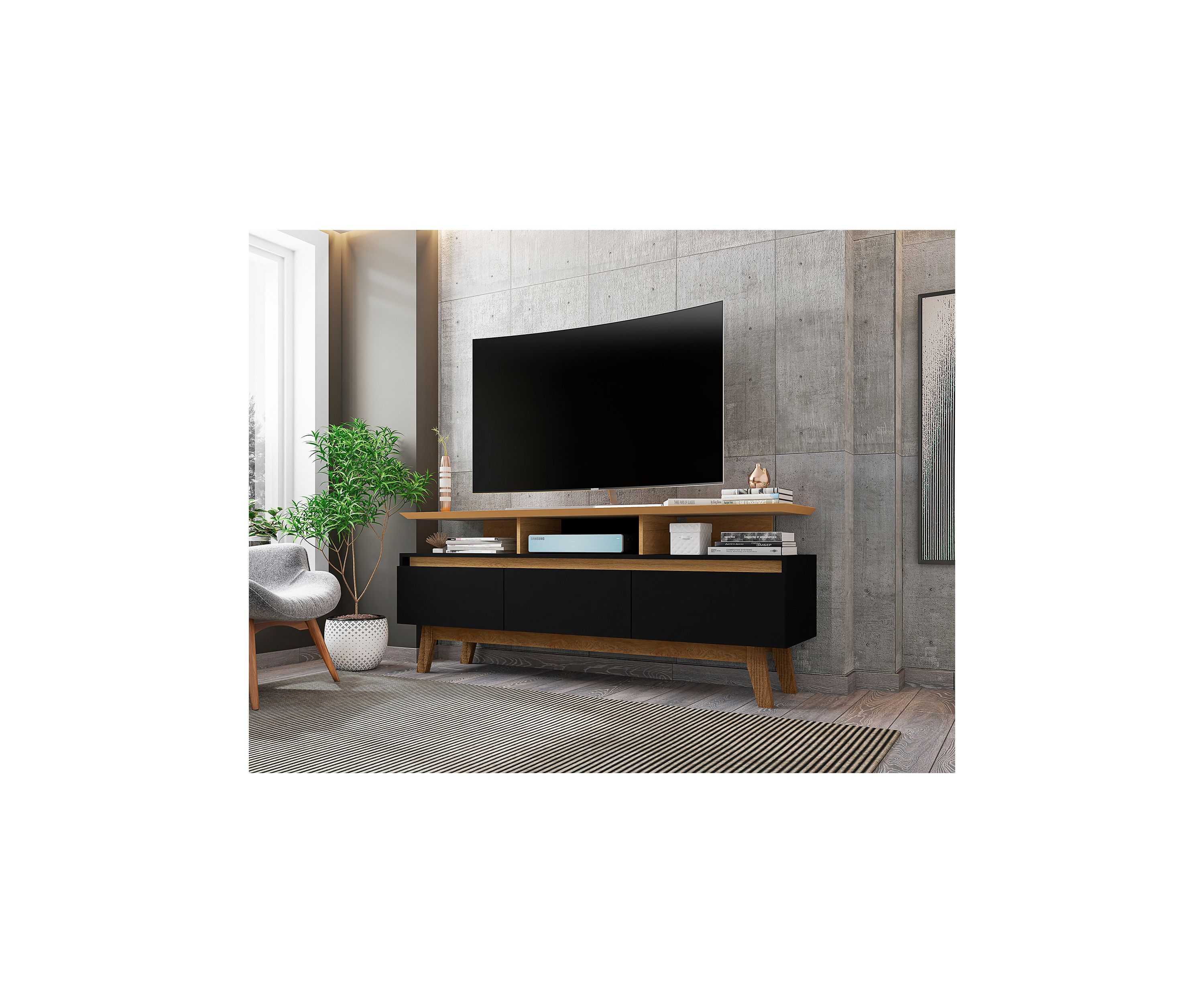Yonkers 62.99" TV Stand in White