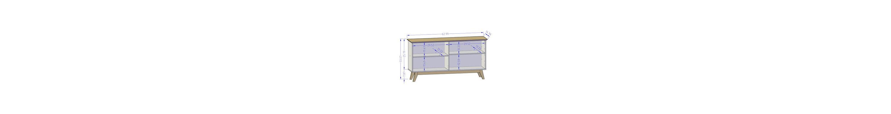 Yonkers 62.99" Sideboard in Rustic Brown