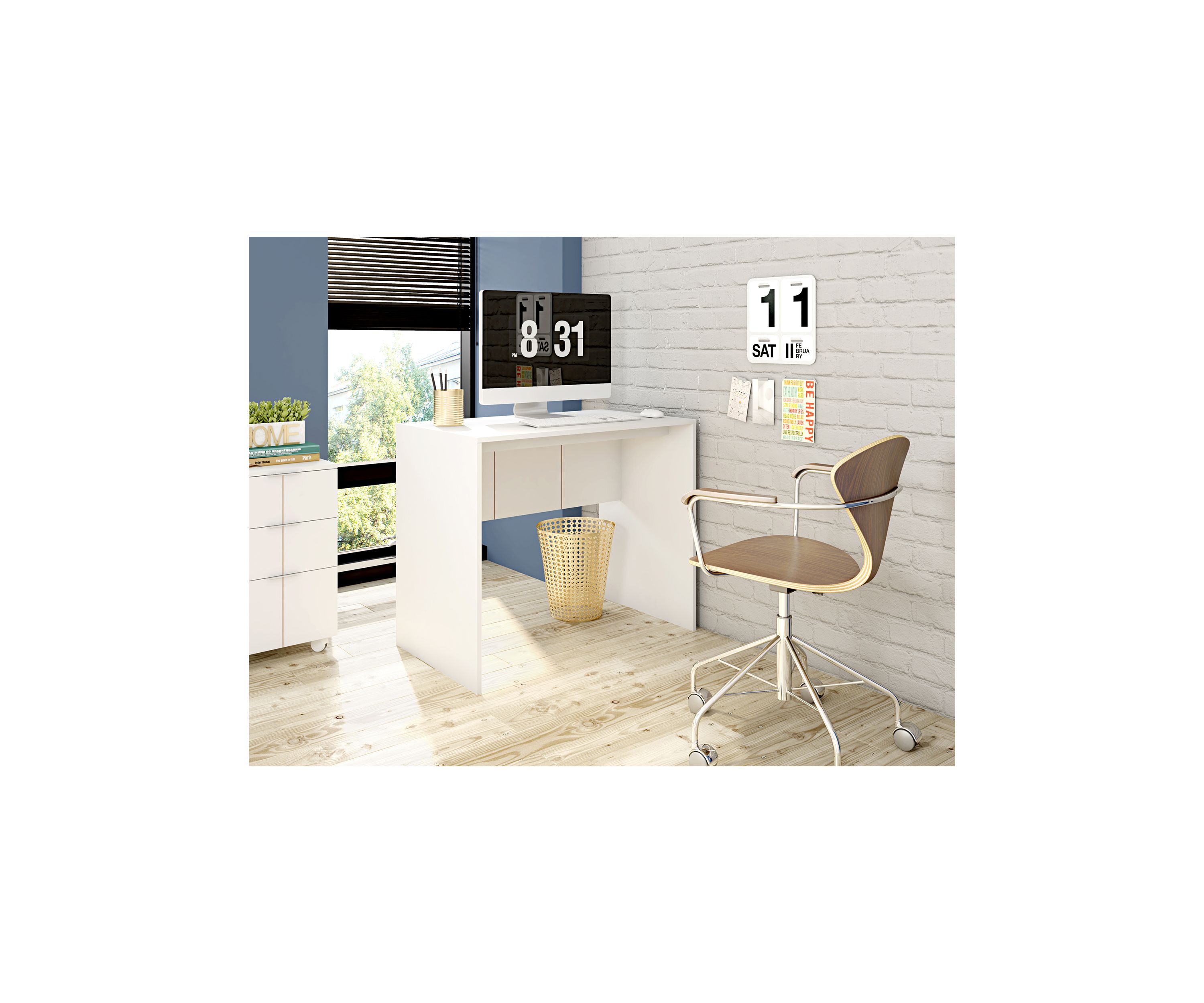 Cornelia 35.54 Inch Desk in White
