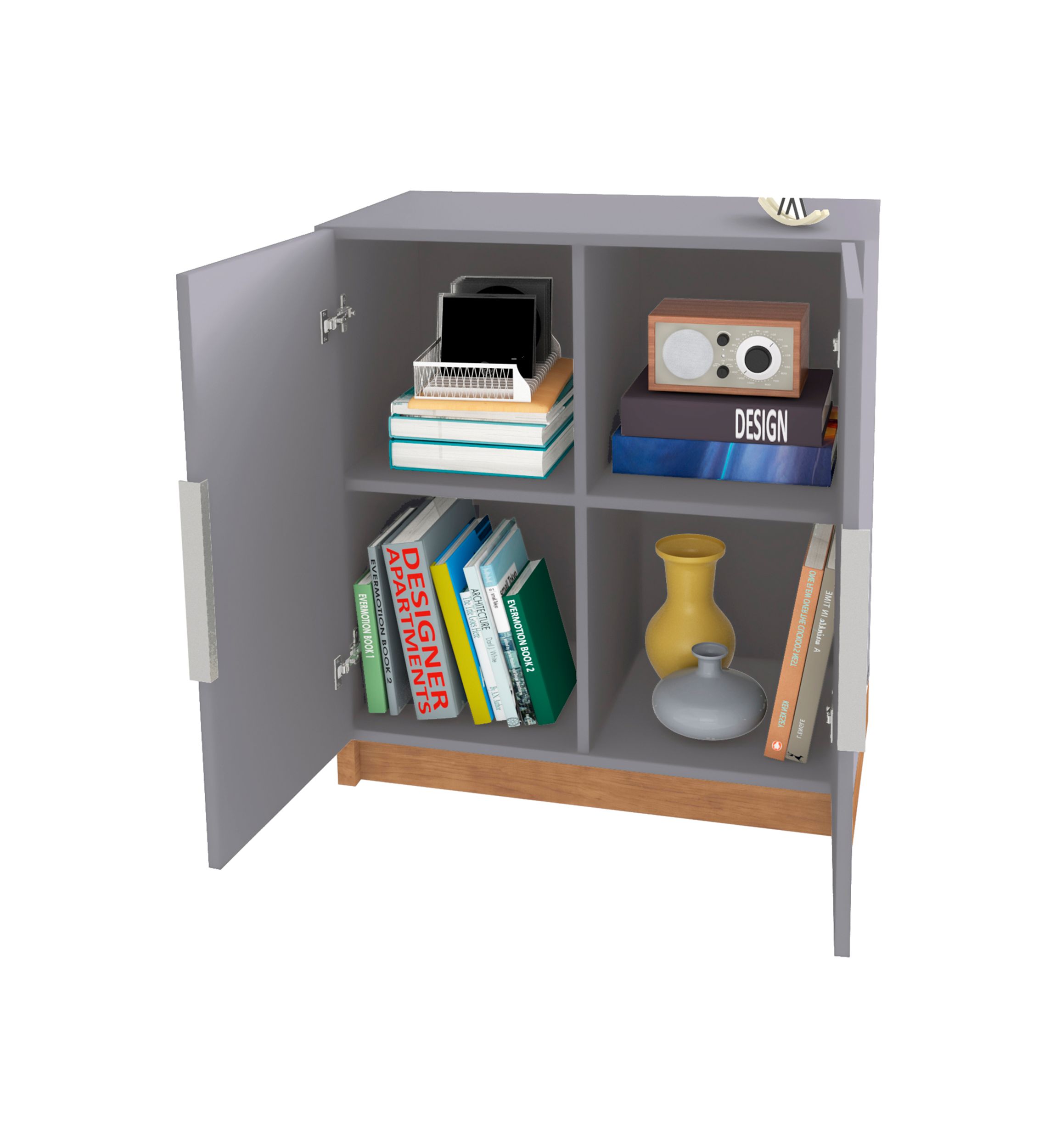 Cornelia Cabinet in White/Nature