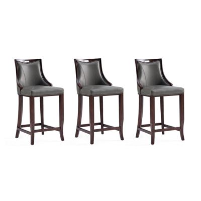 Manhattan Comfort Emperor Bar Stool -Set of 3
