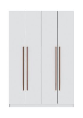 Manhattan Comfort Gramercy 2-Section Wardrobe Closet, White -  0810042676565