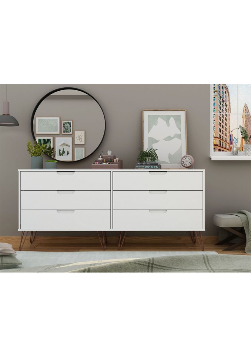 Rockefeller 6-Drawer Double Low Dresser