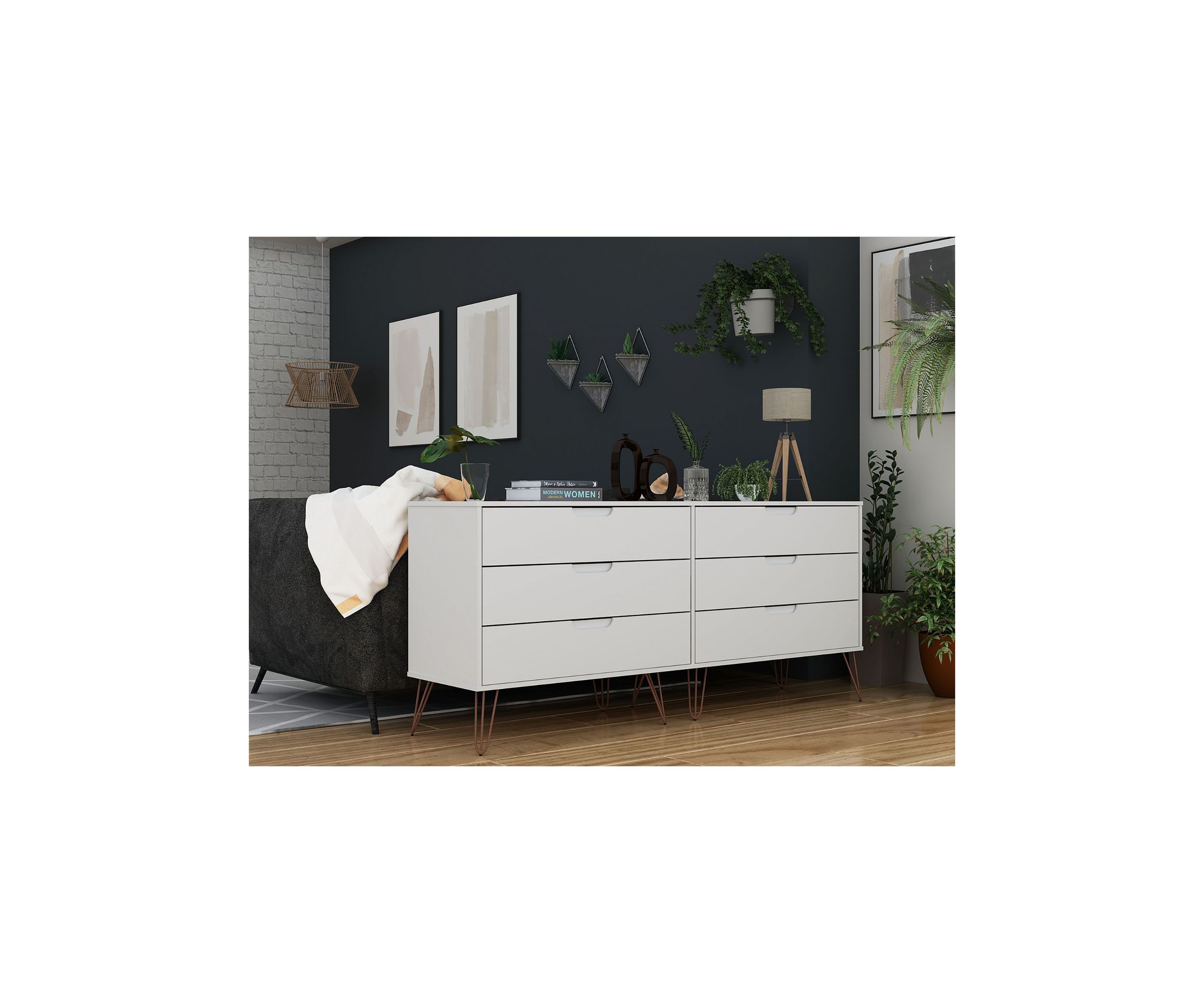 Rockefeller 6-Drawer Double Low Dresser