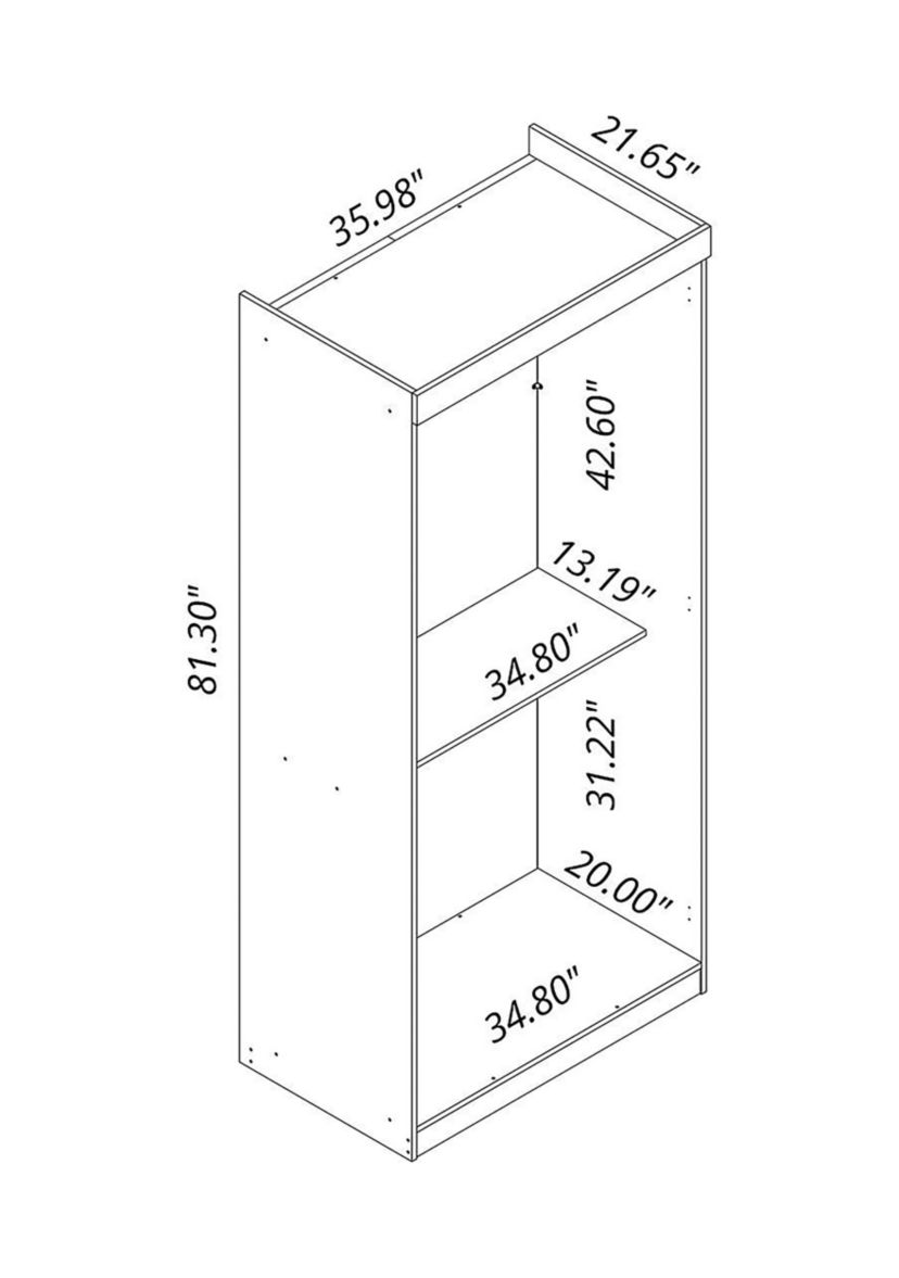 Mulberry 35.9 Open Double Hanging Wardrobe Closet