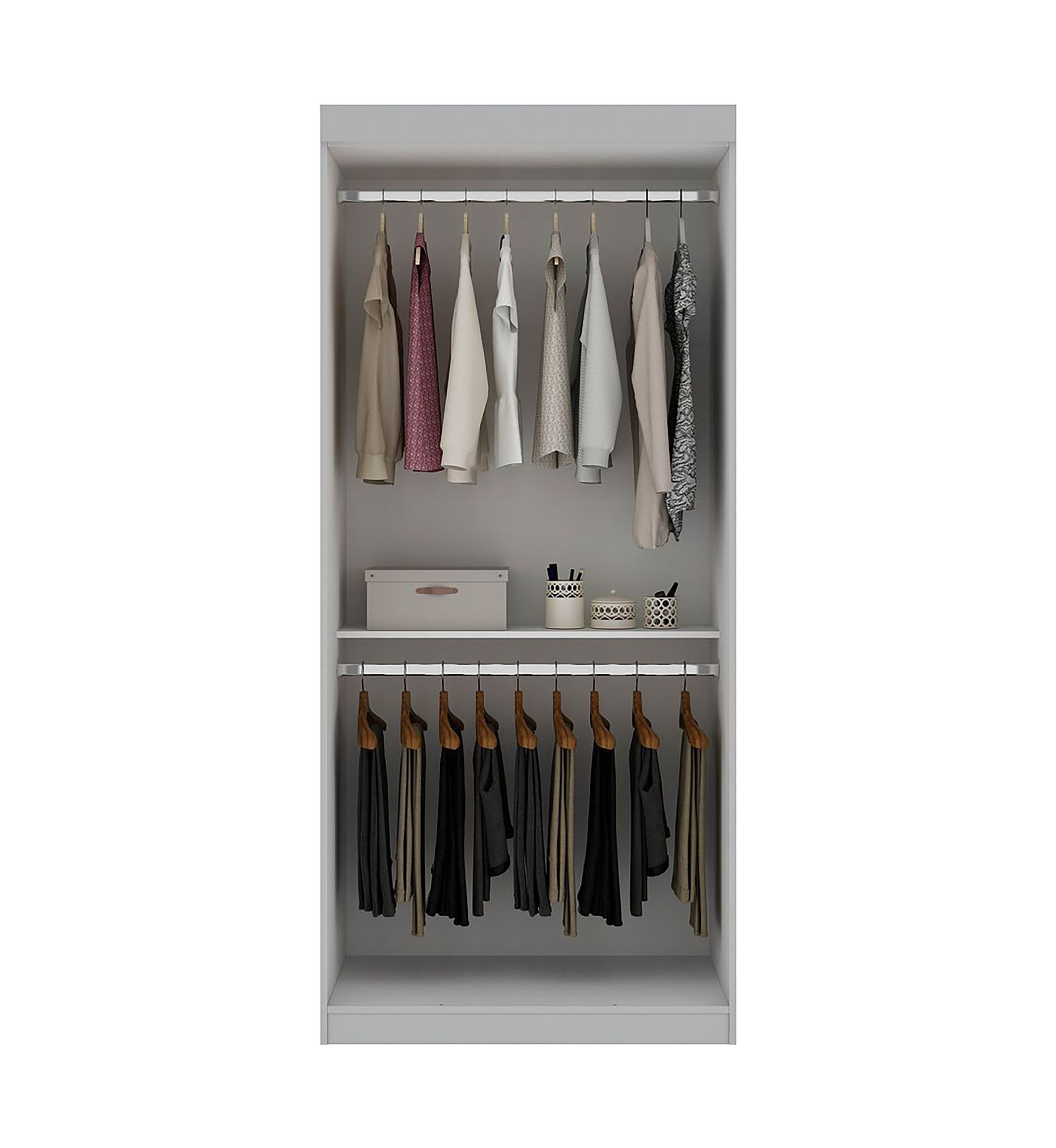 Mulberry 35.9 Open Double Hanging Wardrobe Closet