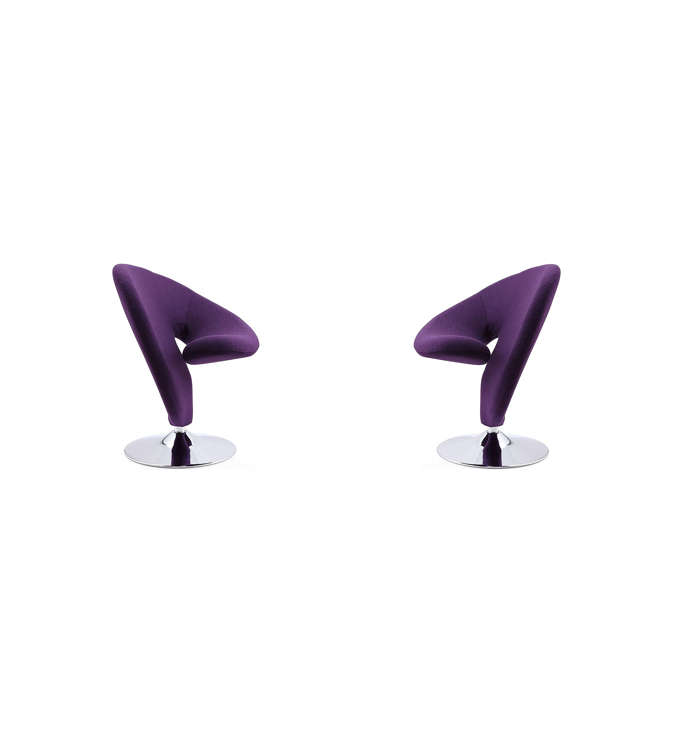 Curl Swivel Accent Chair -Set of 2