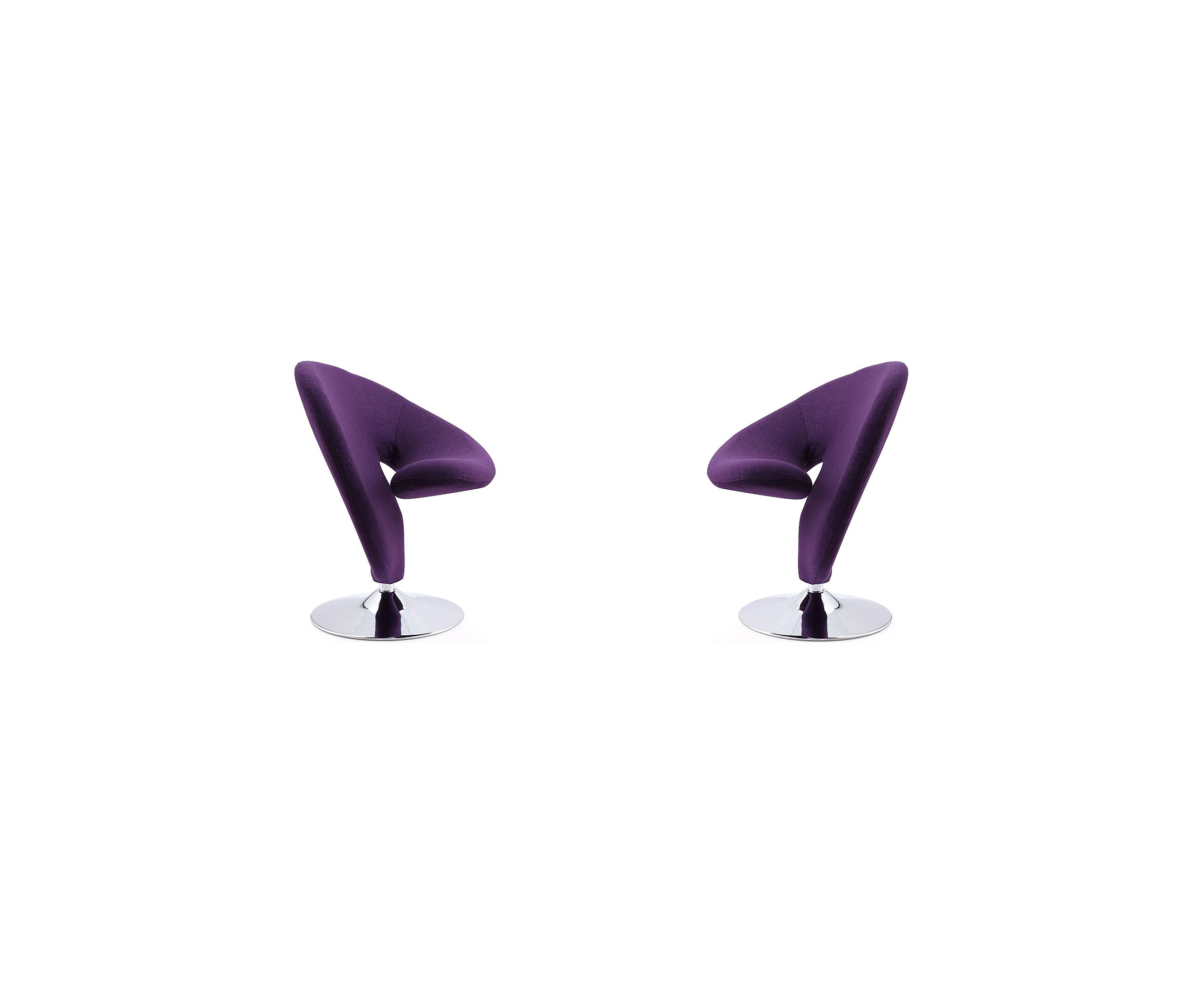 Curl Swivel Accent Chair -Set of 2