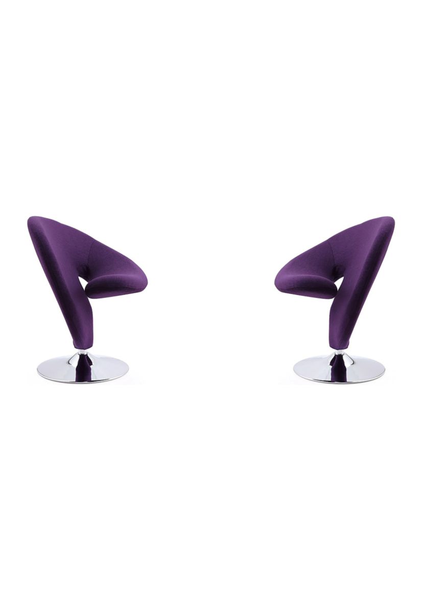 Curl Swivel Accent Chair -Set of 2