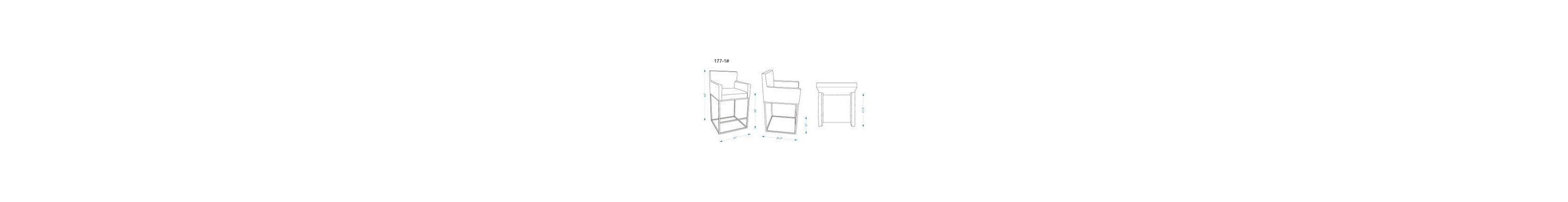 Ambassador Barstool -Set of 2