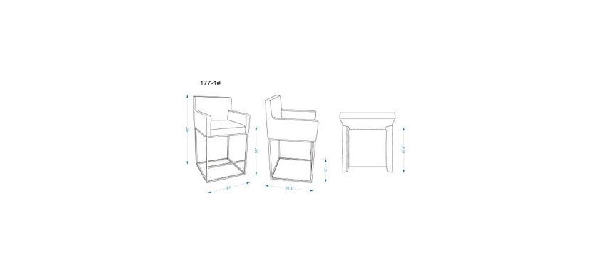 Ambassador Barstool -Set of 2