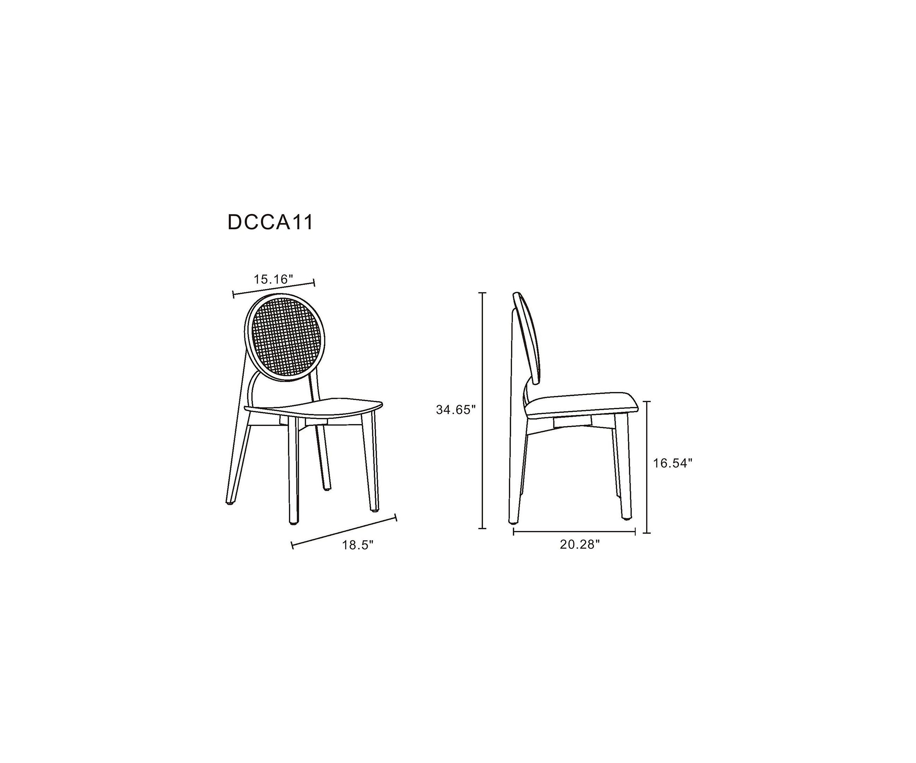 Versailles Cane Dining Chair- Set of 4