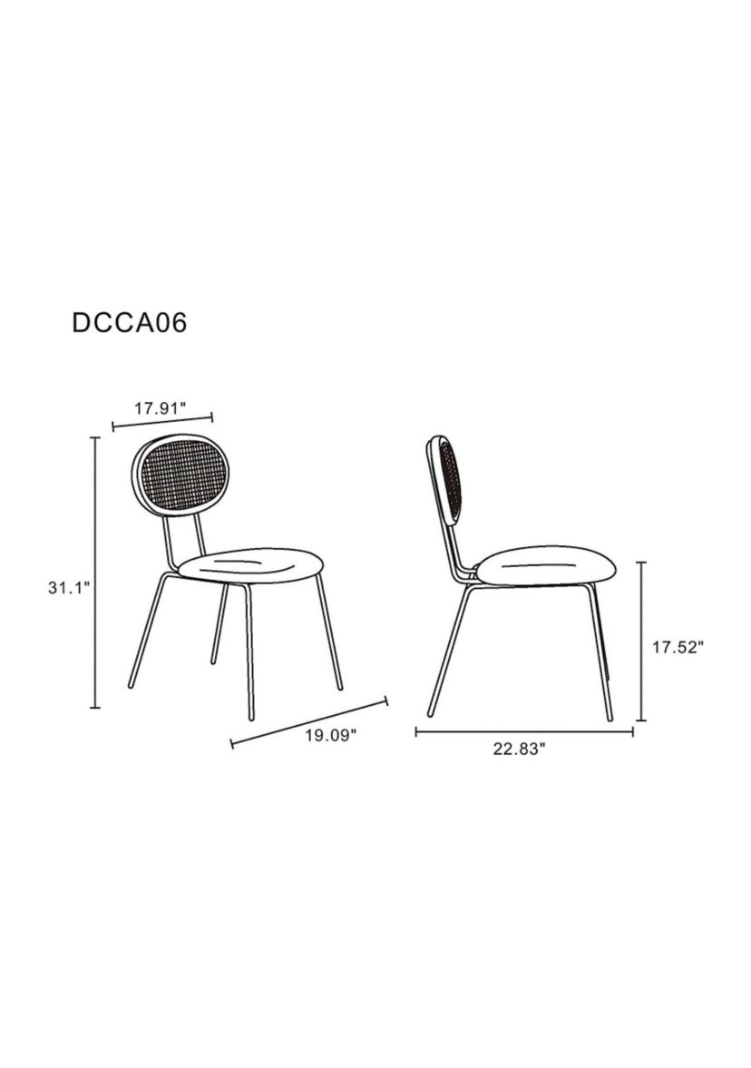 Jardin Cane Dining Chair- Set of 4