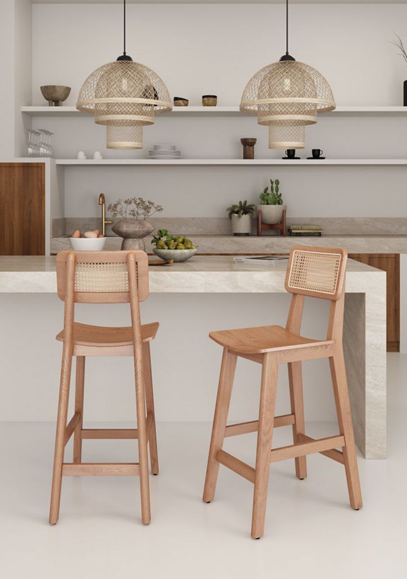Versailles Cane Counter Stool - Set of 2