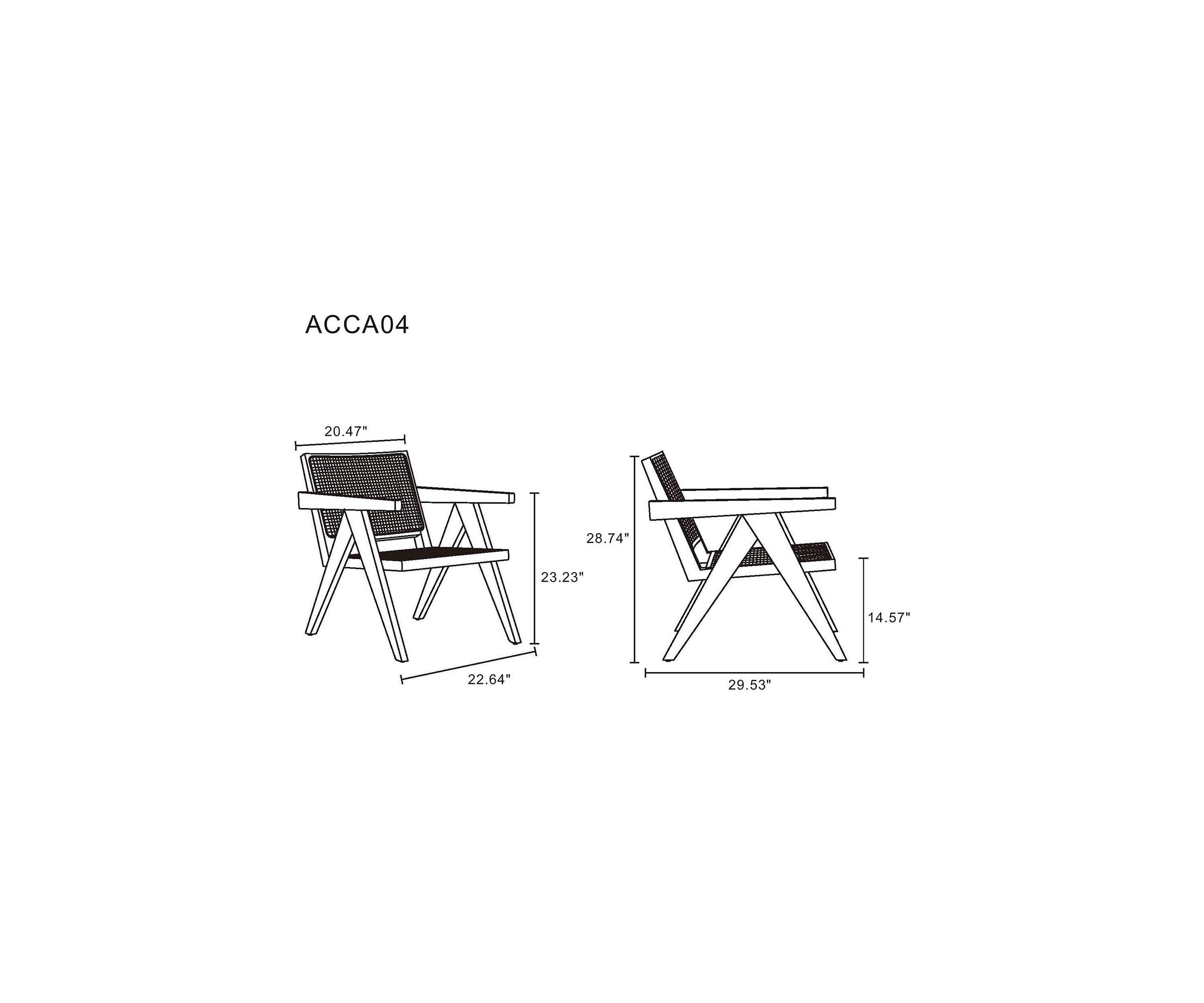 Hamlet Cane Accent Chair - Set of 2