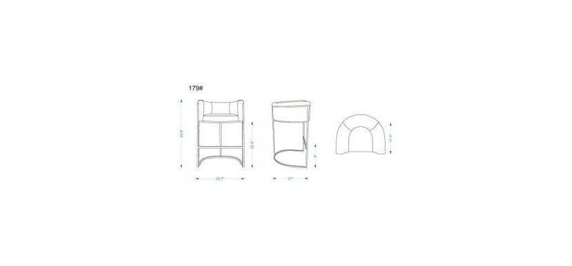 Cosmopolitan Counter Stool -Set of 3