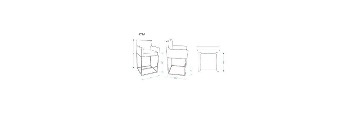 Ambassador Counter Stool -Set of 3