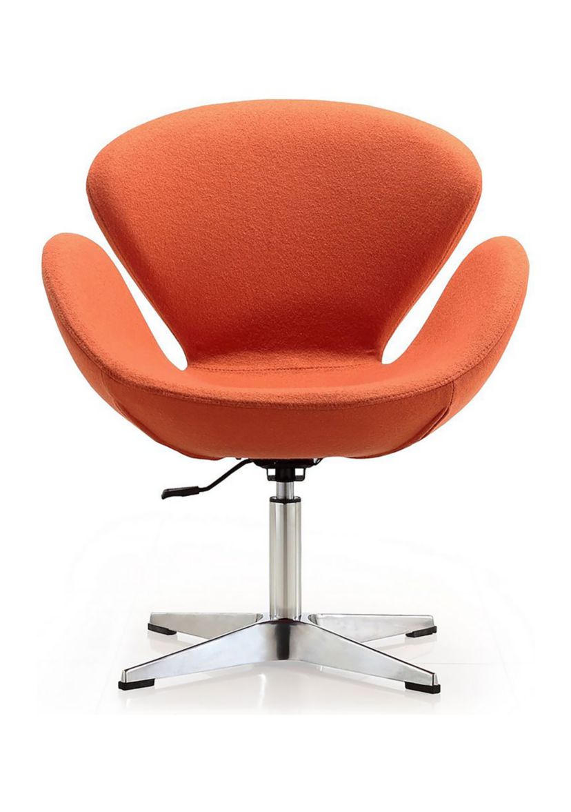 Raspberry Adjustable Swivel Accent Chair