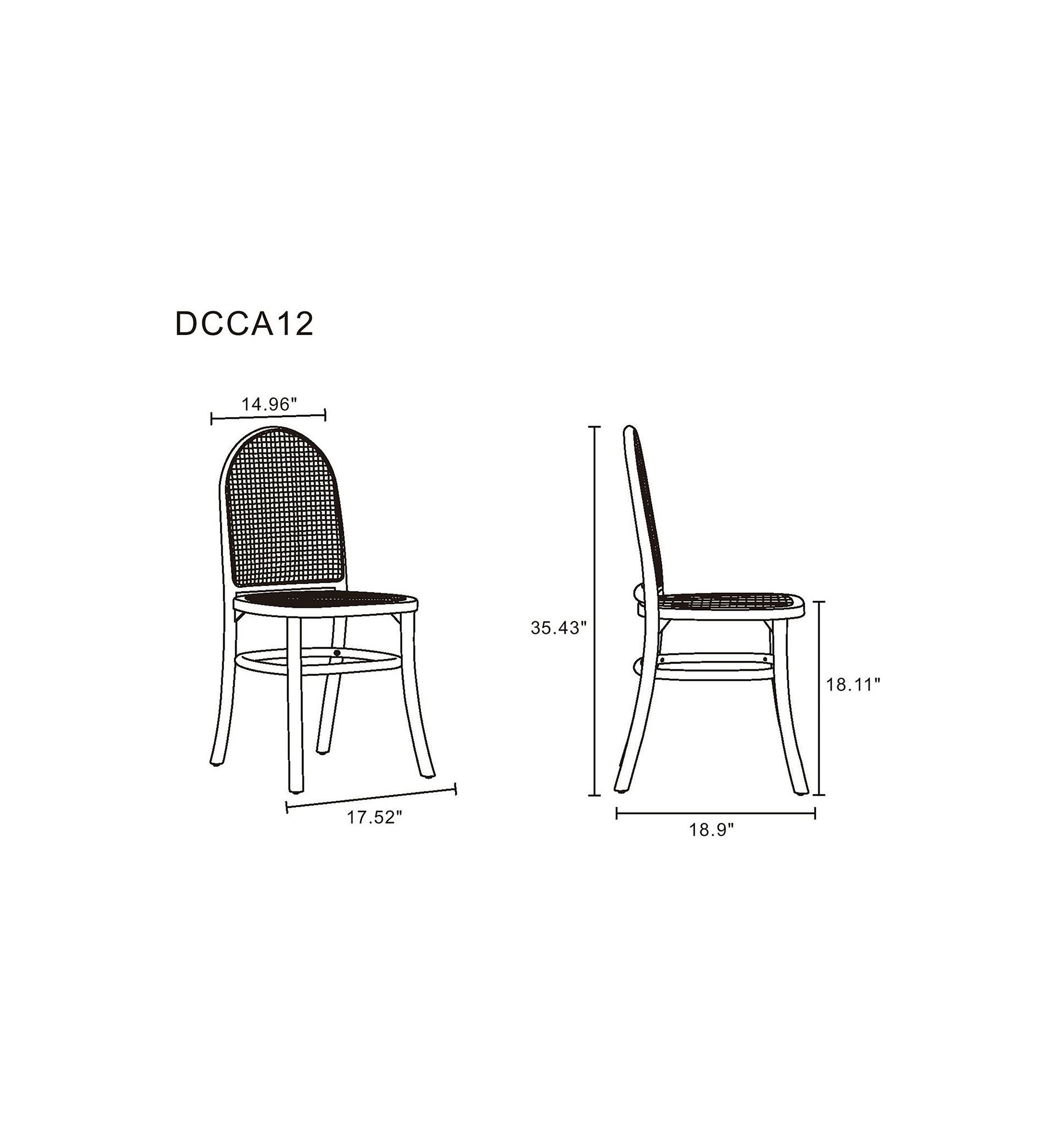 Paragon Cane Dining Chair 2.0 - Set of 2