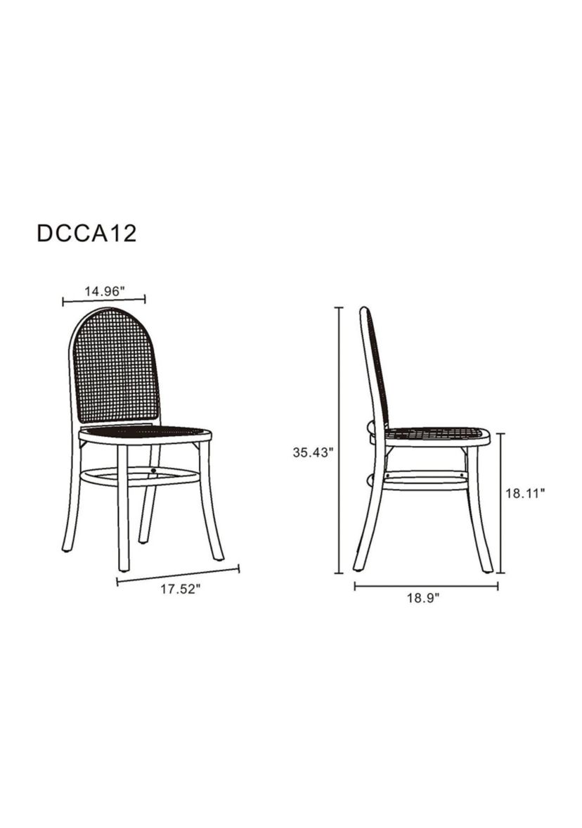 Paragon Cane Dining Chair 2.0 - Set of 2