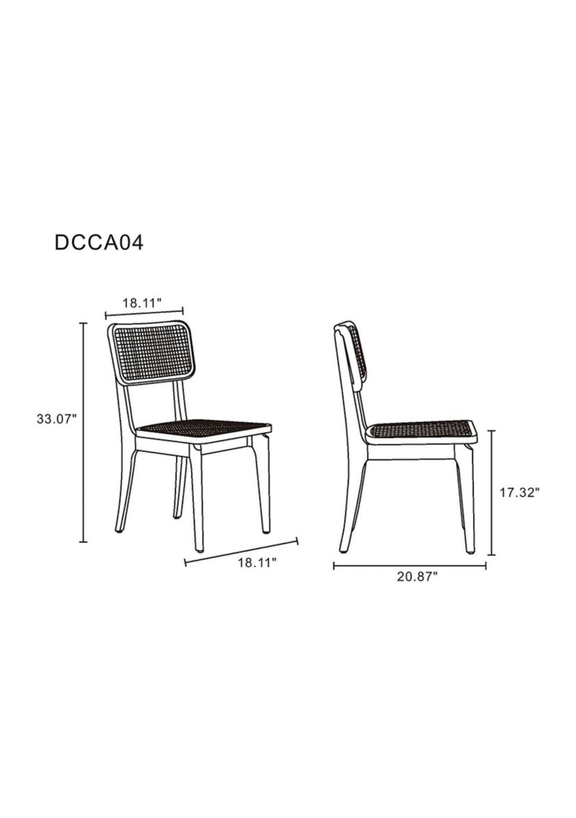 Giverny Cane Dining Chair - Set of 2