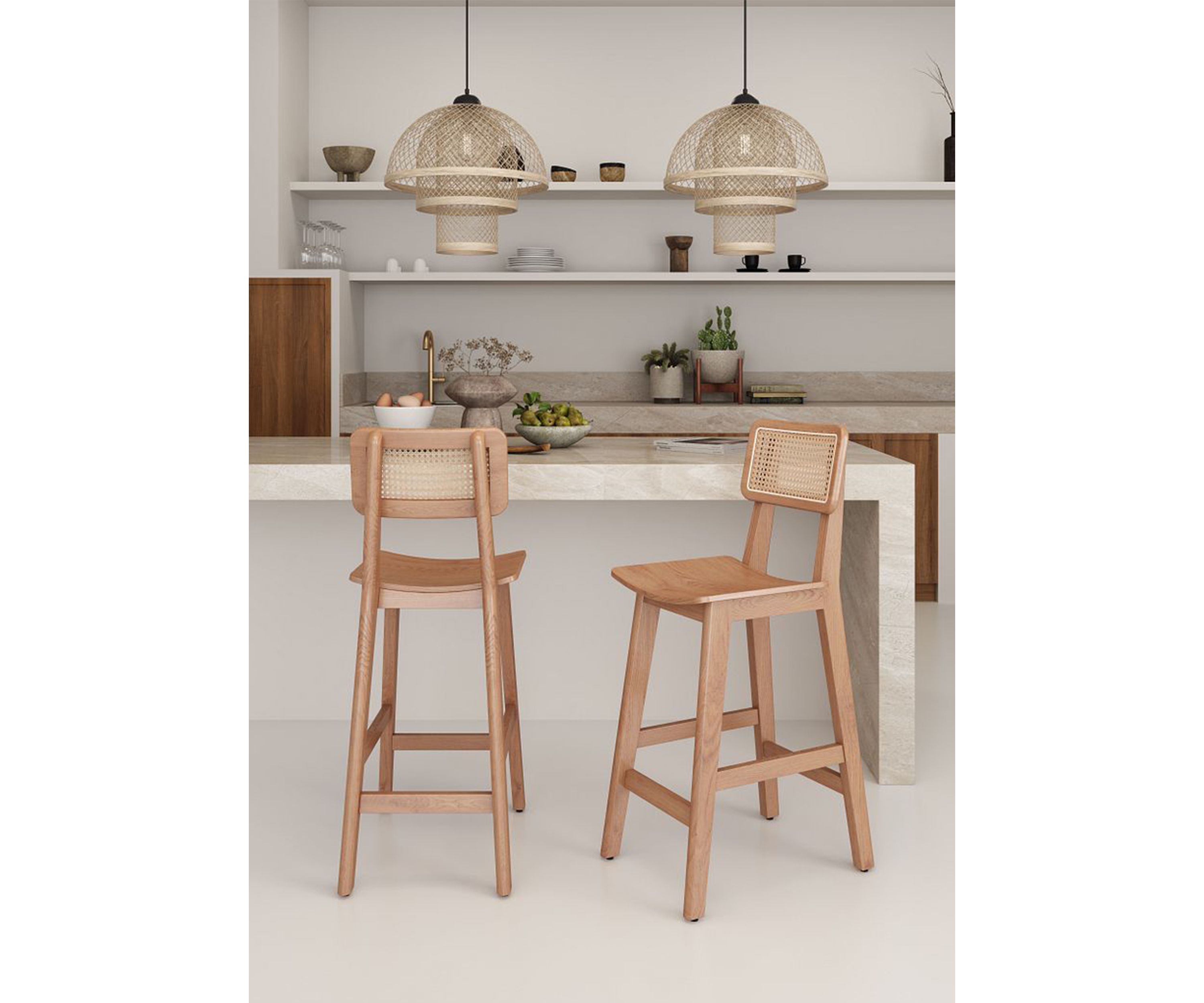 Versailles Cane Counter Stool