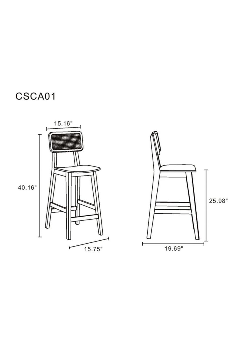 Versailles Cane Counter Stool