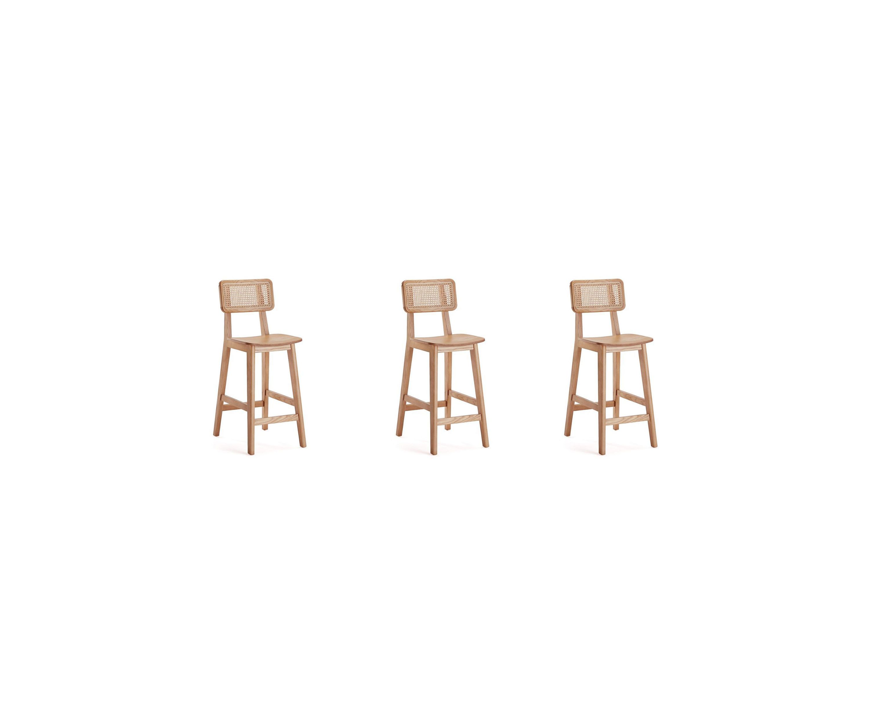 Versailles Cane Counter Stool - Set of 3