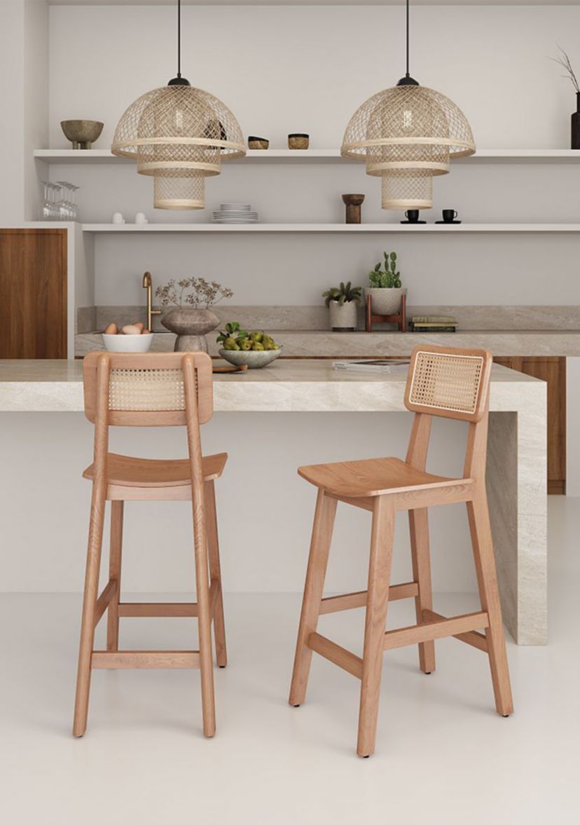Versailles Cane Counter Stool - Set of 3