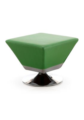 Manhattan Comfort Diamond Swivel Ottoman, Green
