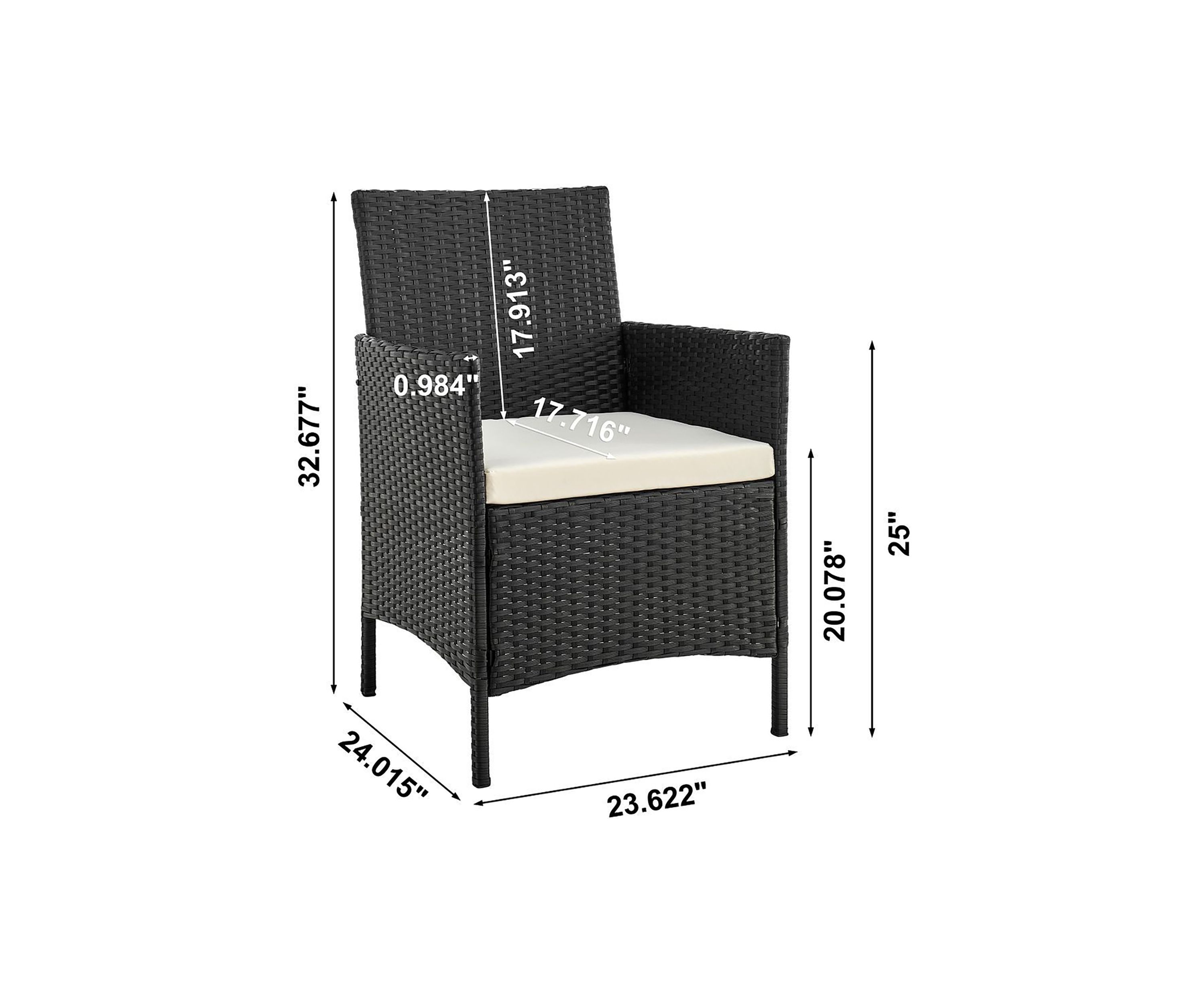 Imperia Patio 2- Person Seating Group with End Table
