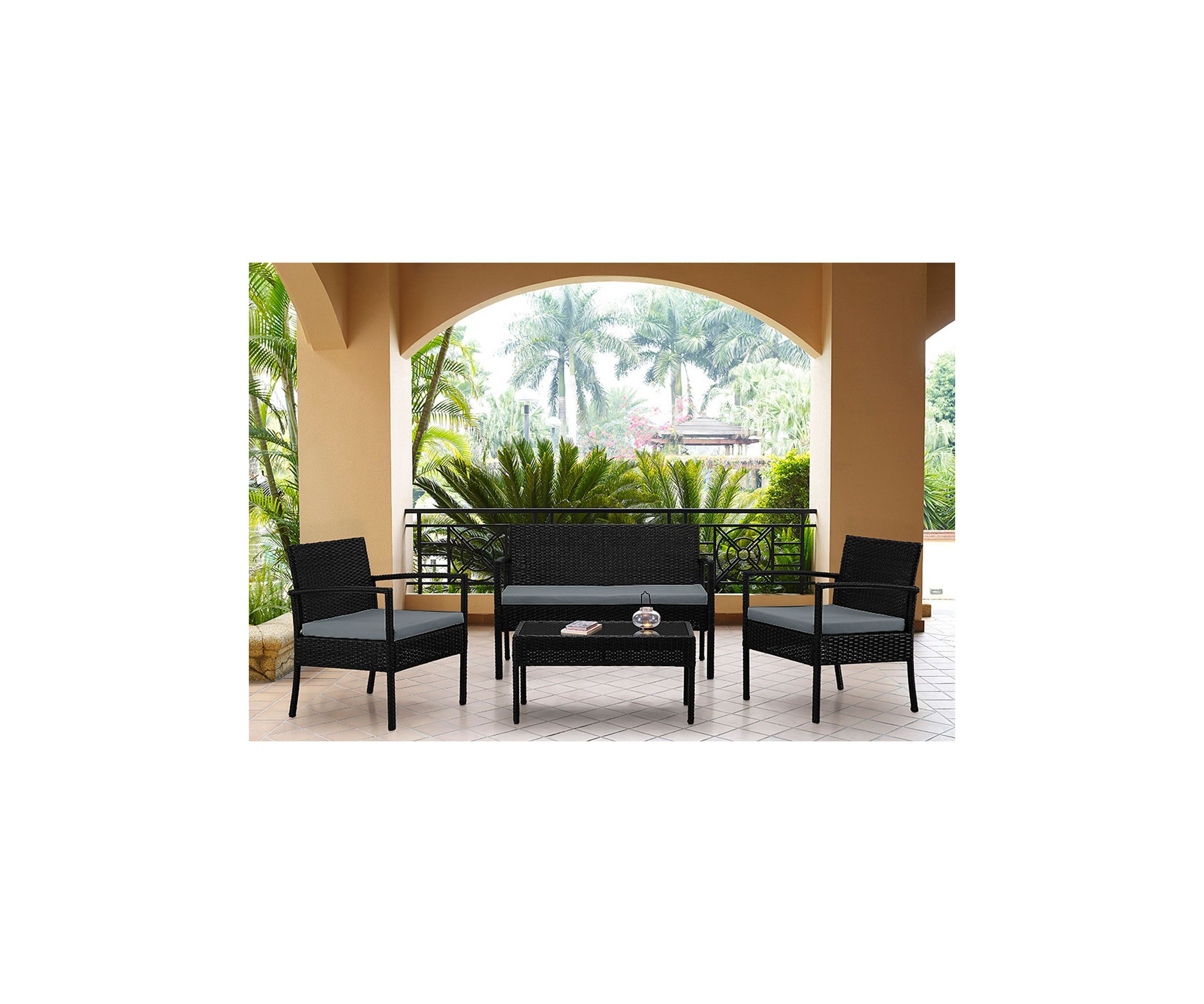Noli Patio 4- Person Conversation Set with Coffee Table