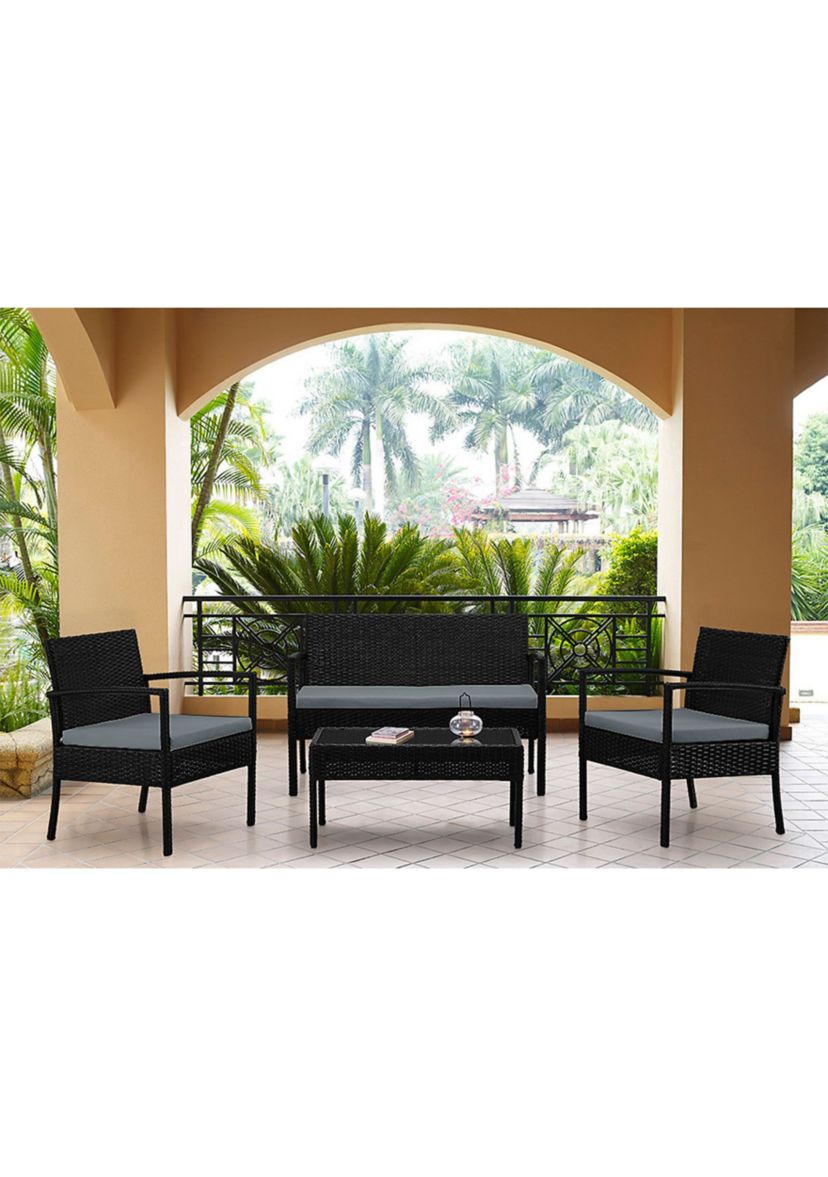 Noli Patio 4- Person Conversation Set with Coffee Table