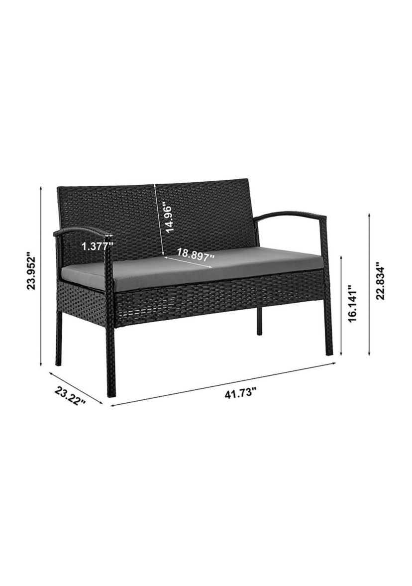 Noli Patio 4- Person Conversation Set with Coffee Table