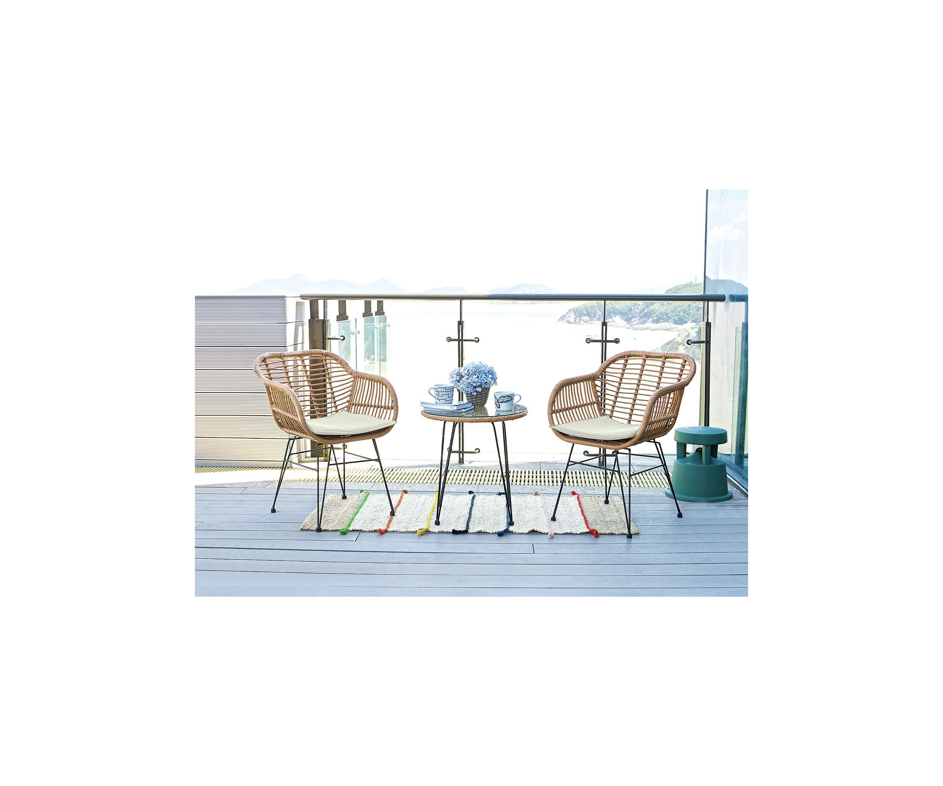 Antibes 1.0 Patio 2- Person Seating Group with End Table