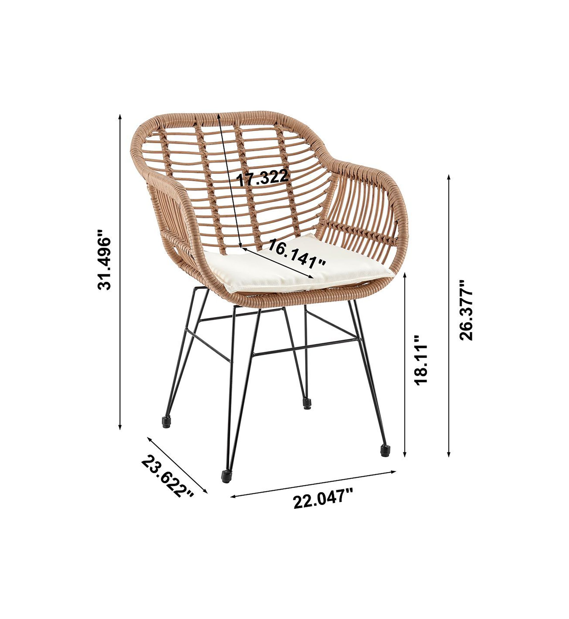 Antibes 1.0 Patio 2- Person Seating Group with End Table