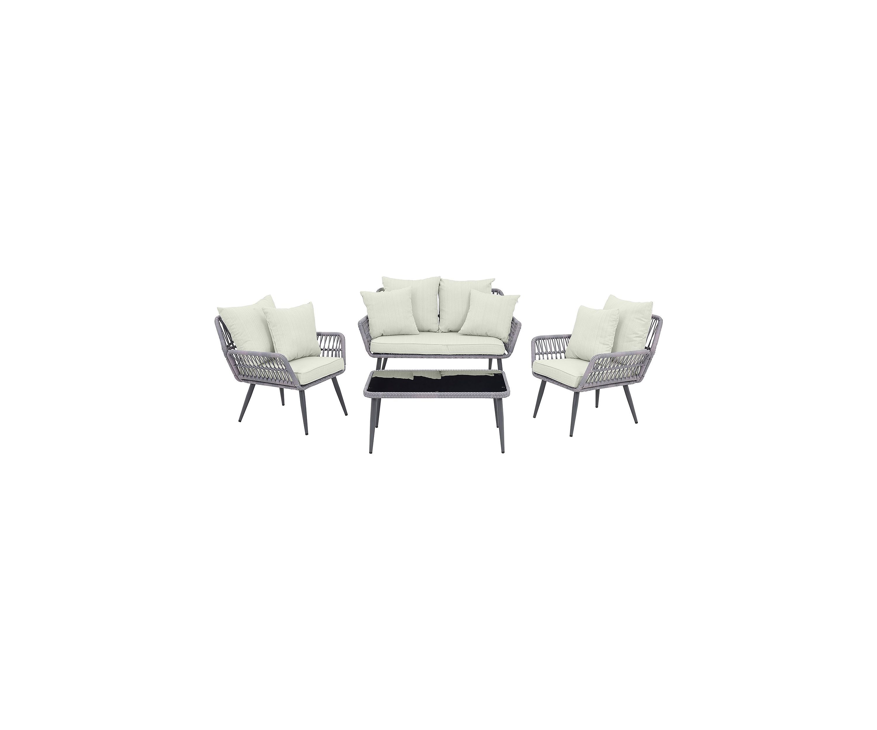 Portofino Patio 4- Person Conversation Set with Coffee Table