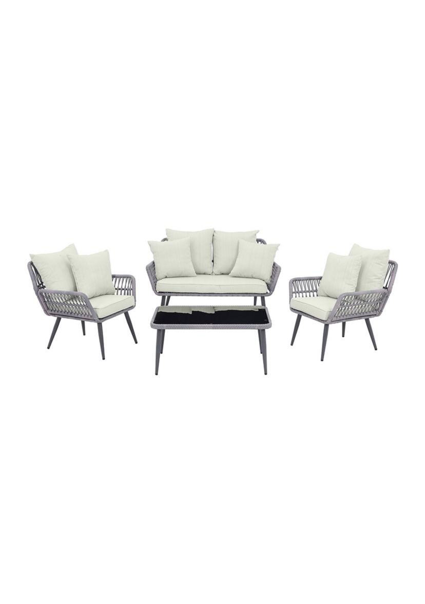Portofino Patio 4- Person Conversation Set with Coffee Table