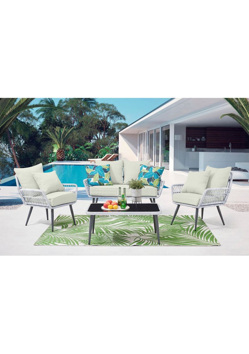 Portofino Patio 4- Person Conversation Set with Coffee Table