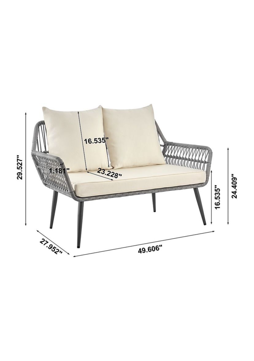 Portofino Patio 4- Person Conversation Set with Coffee Table