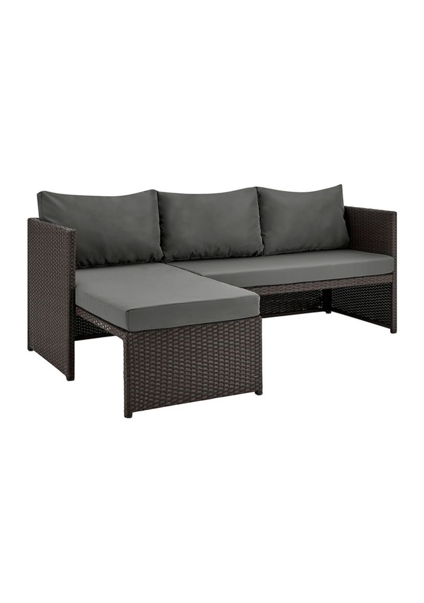 Menton Patio 2-Seater and Lounge Chair with Coffee Table
