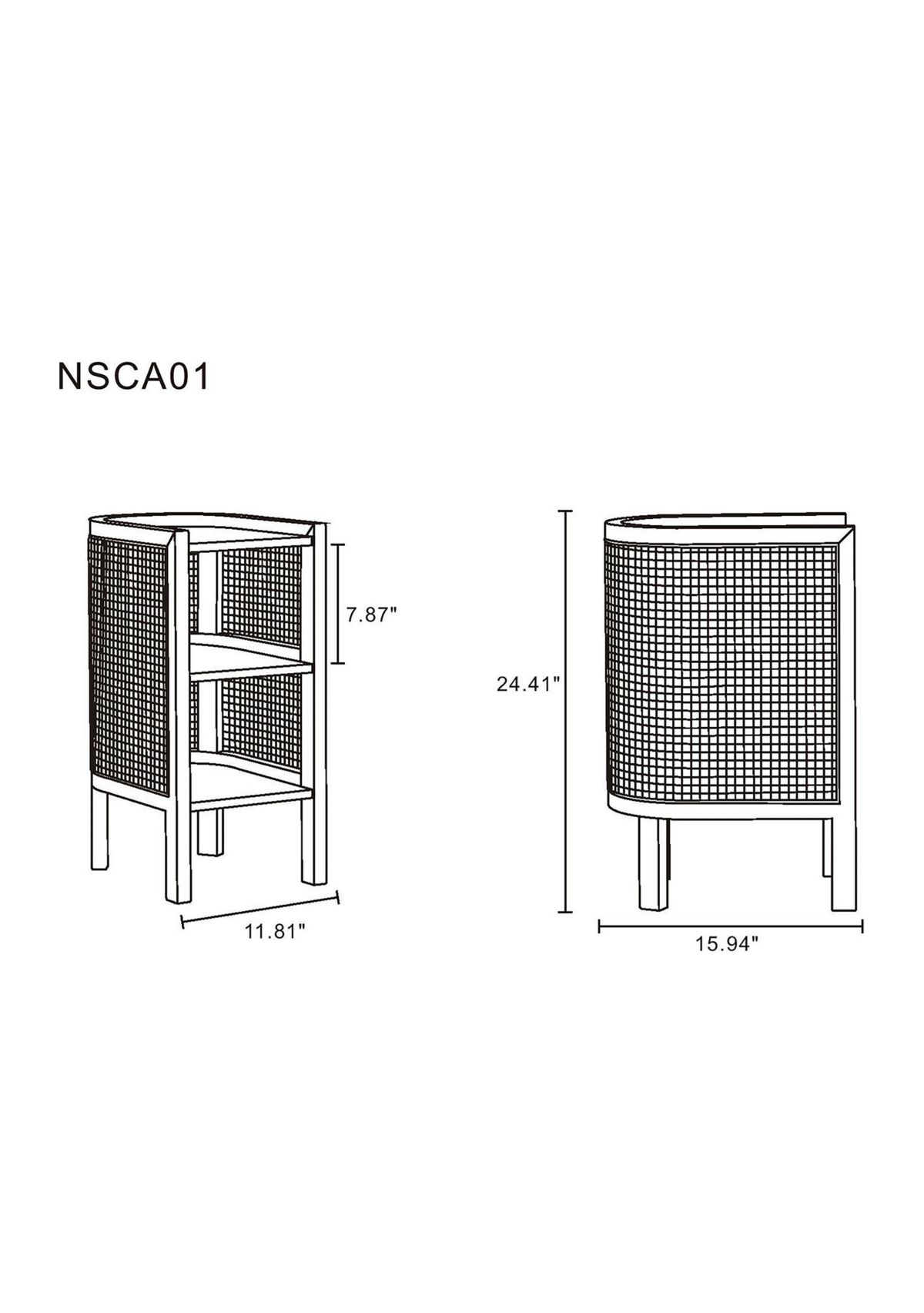 Versailles Cane End Table