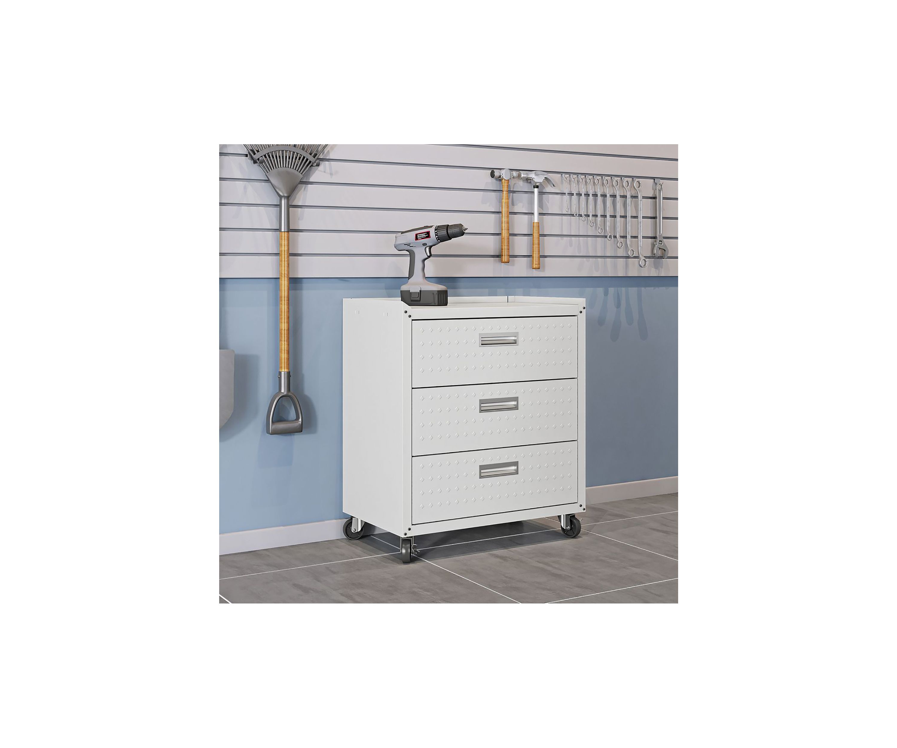 Fortress 31.5" Mobile Garage Chest with Drawers
