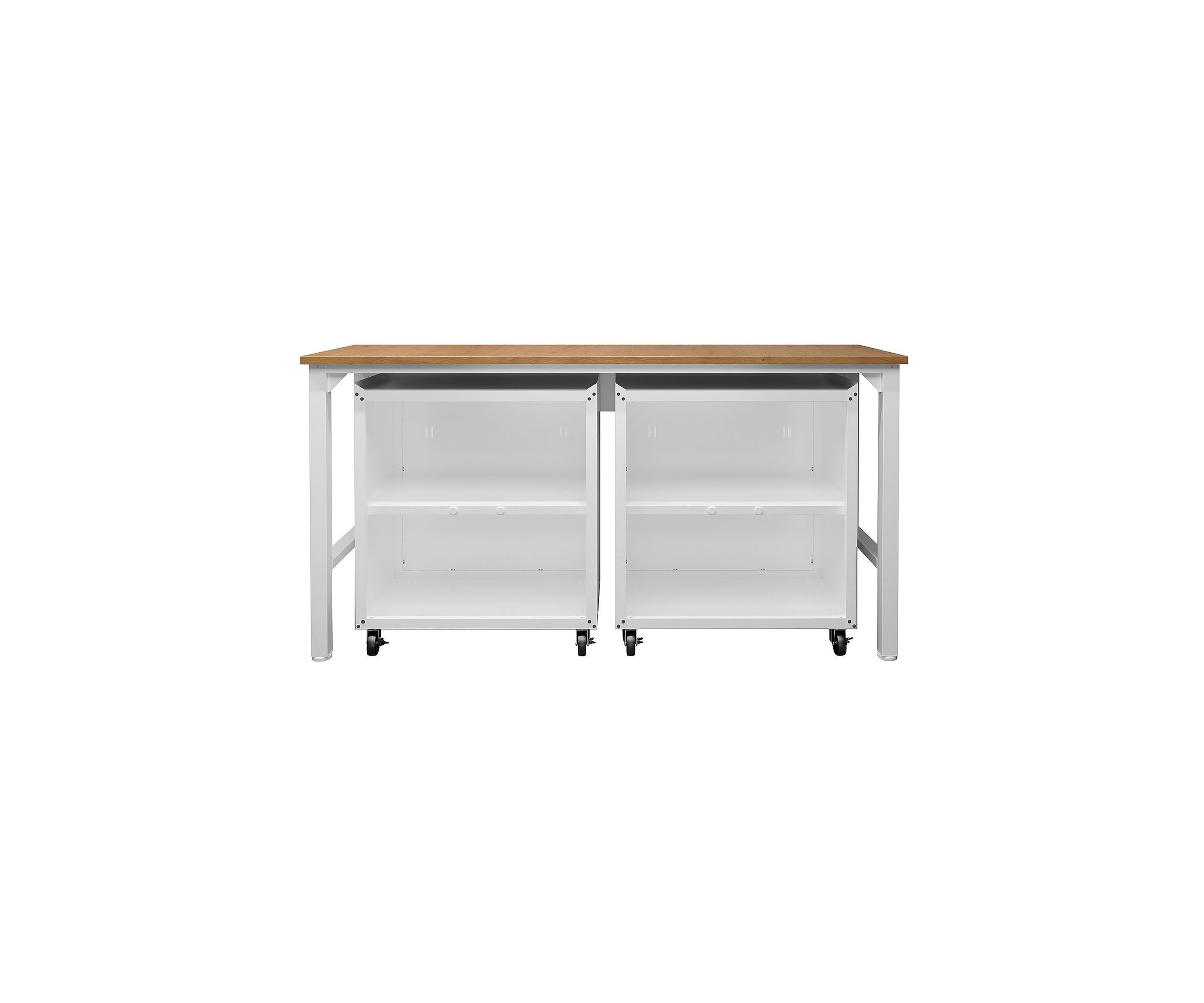 3-Piece Fortress Mobile Space-Saving Garage Cabinet and Worktable 1.0